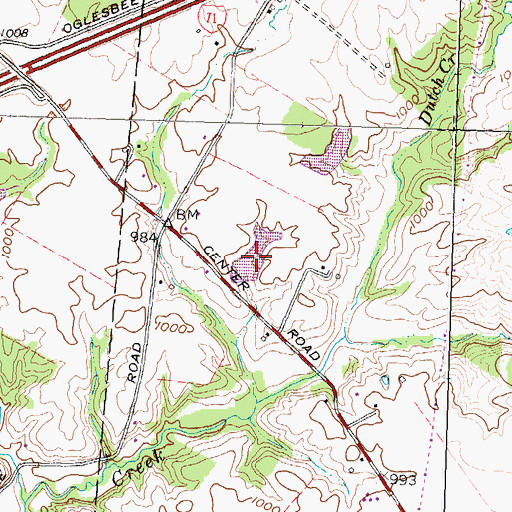 Topographic Map of Stokes Lake, OH