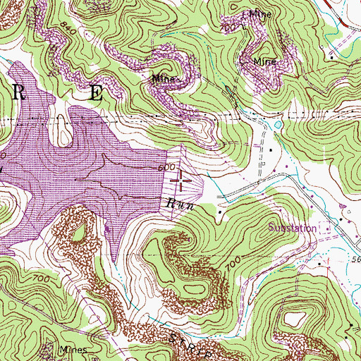 Topographic Map of Gavin Fly Ash Dam, OH