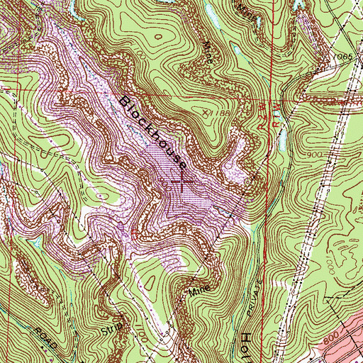 Topographic Map of Cardinal Fly Ash Retention Reservoir, OH