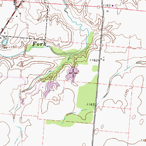 Topographic Map of P E Grubb Lake, OH