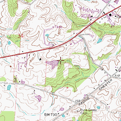Topographic Map of Karr Lake Dam, OH