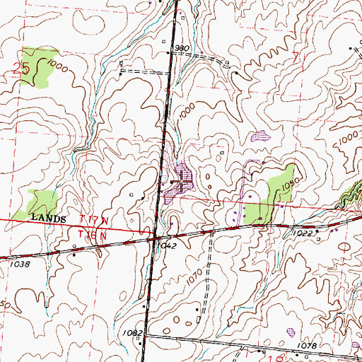 Topographic Map of Shelton Lake, OH