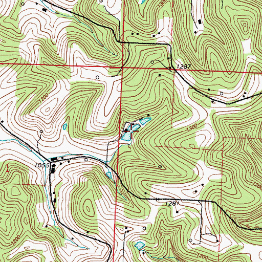 Topographic Map of Camp Jungen Lake, OH