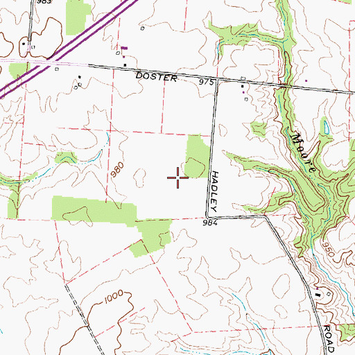 Topographic Map of Caesar Creek Lake, OH