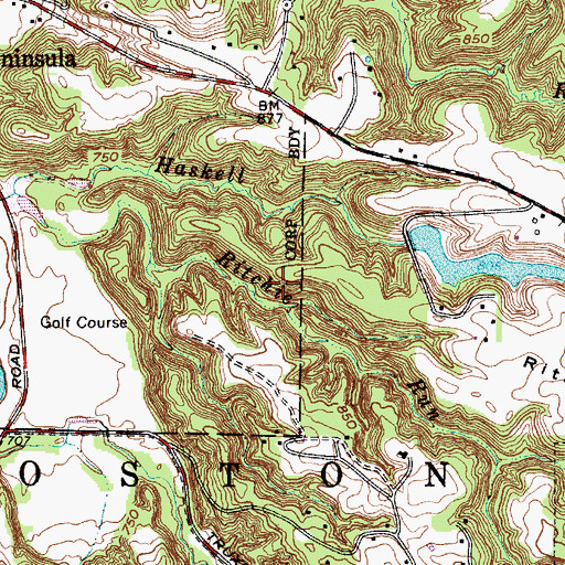 Topographic Map of Lake Litchfield, OH
