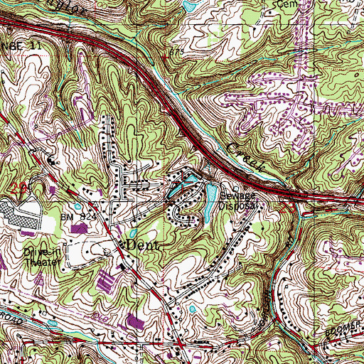 Topographic Map of Chateau Lakes Dam Number Two, OH