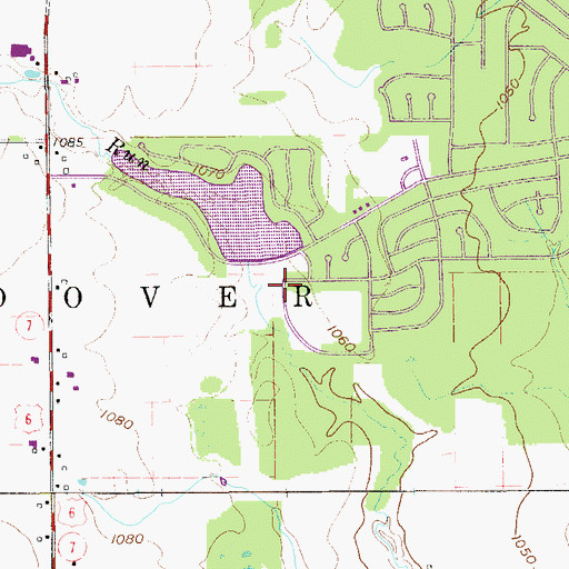 Topographic Map of Holiday Camplands Lake Dam, OH