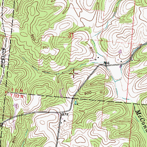 Topographic Map of Lankamer Lake Dam, OH