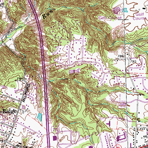 Topographic Map of Woodcreek Dam, OH