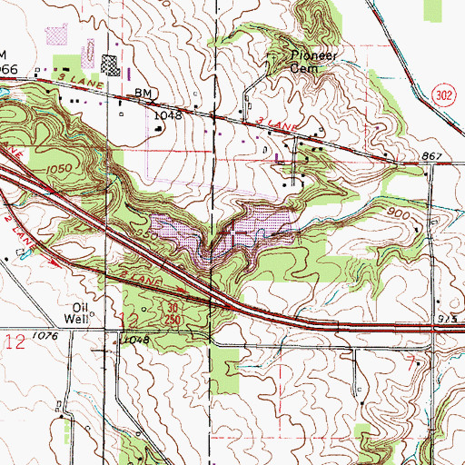 Topographic Map of Gross Lake, OH