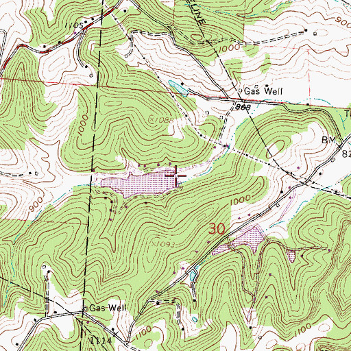 Topographic Map of Pine Lake Estates Dam, OH