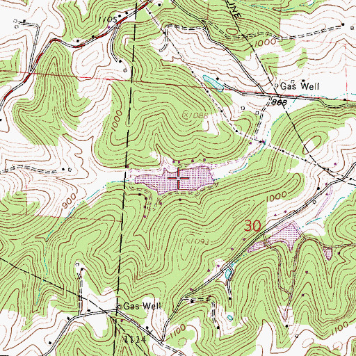 Topographic Map of Pine Lake, OH