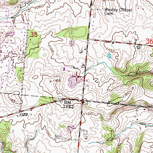 Topographic Map of Moe Pond Dam, OH