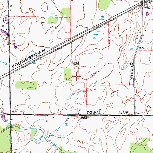 Topographic Map of New London Upground Reservoir Dam, OH