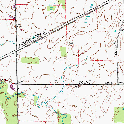 Topographic Map of New London Upground Reservoir, OH