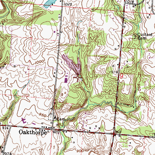 Topographic Map of Memory Lanes Park Lake Dam, OH