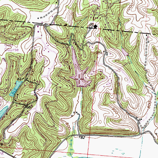 Topographic Map of Lake Eagle Claw Dam, OH