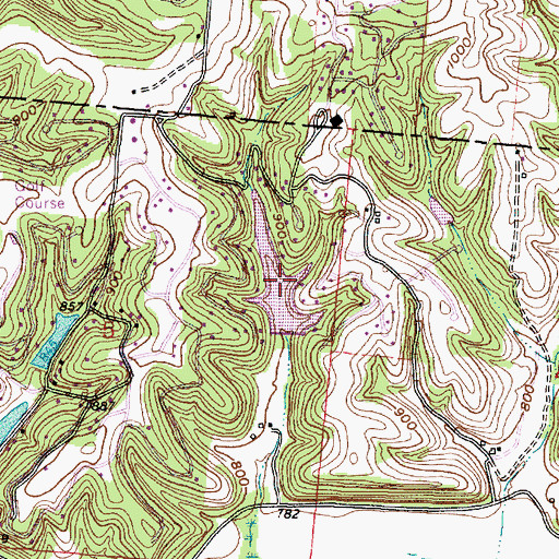 Topographic Map of Lake Eagle Claw, OH