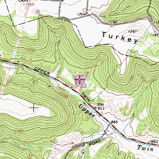 Topographic Map of Crawley Lake Dam, OH