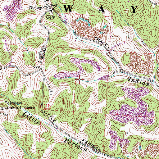 Topographic Map of Nobles Paradise Lake Dam, OH