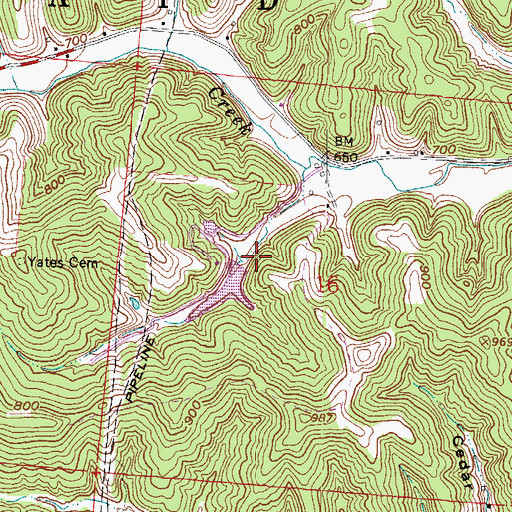 Topographic Map of George McClure Pond Dam, OH