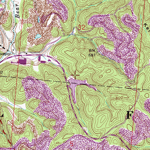 Topographic Map of Marquette Cement Company Dam Number One, OH