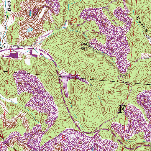 Topographic Map of Marquette Cement Company Reservoir, OH