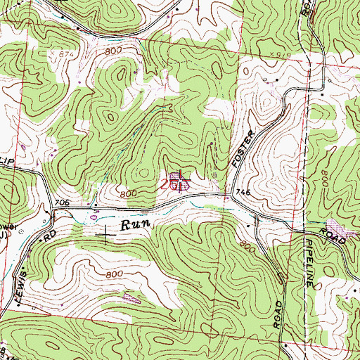 Topographic Map of Sickles Pond, OH
