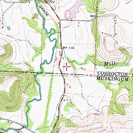 Topographic Map of Moore Lake, OH