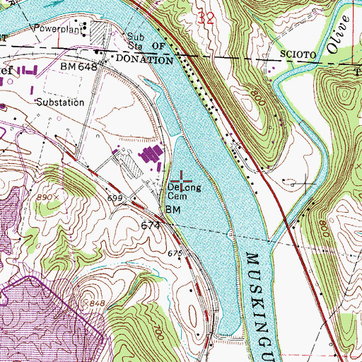 Topographic Map of Units 1-4 Bottom Ash Pond Dam, OH