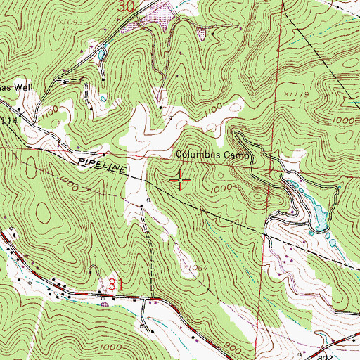 Topographic Map of Boka Woods Number One Reservoir, OH