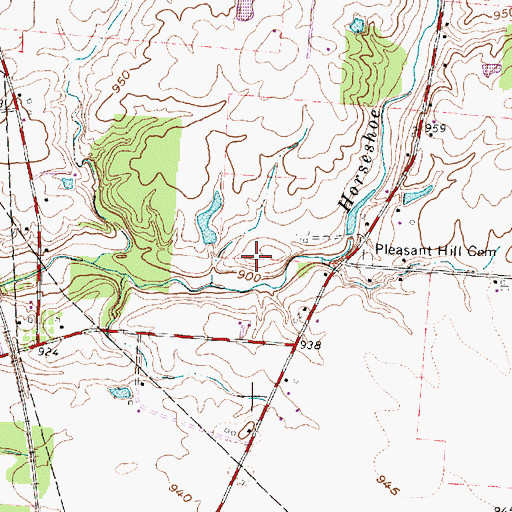 Topographic Map of Gleasonkamp Pond, OH