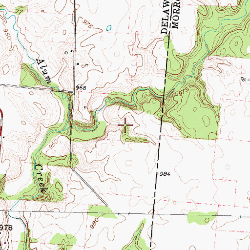 Topographic Map of Whispering Pines Pond, OH