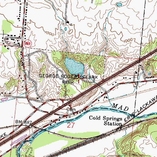Topographic Map of Hosterman Lake Dam, OH
