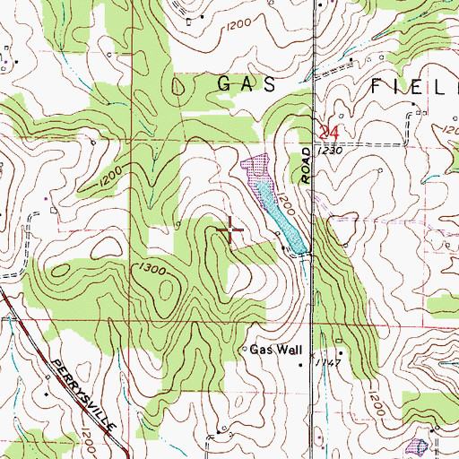 Topographic Map of Banks Pond, OH