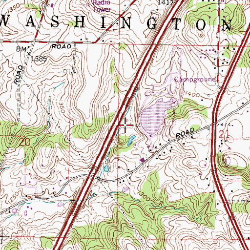 Topographic Map of Lake Maria Dam, OH