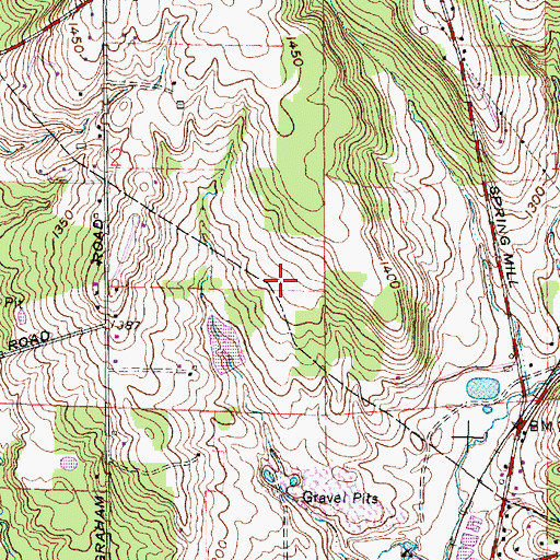 Topographic Map of Fallerius Pond, OH