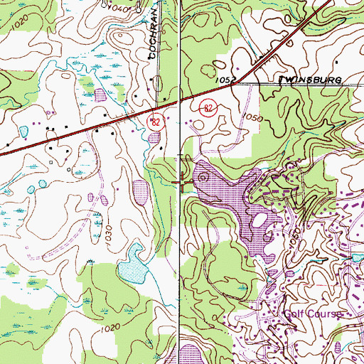 Topographic Map of Walden Dam, OH