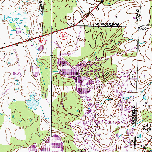 Topographic Map of Walden Lake, OH