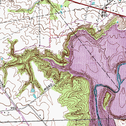 Topographic Map of Caesar Creek Dike F Dam, OH