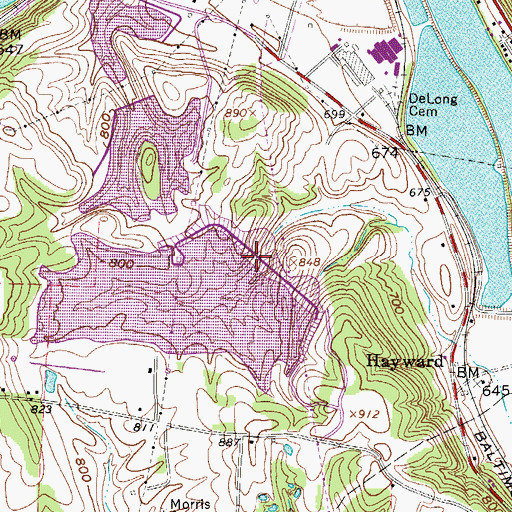 Topographic Map of Muskingum River Fly Ash Dam, OH