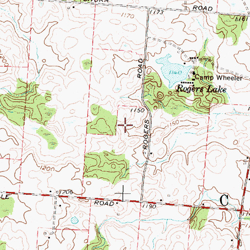 Topographic Map of Lake Peniel, OH