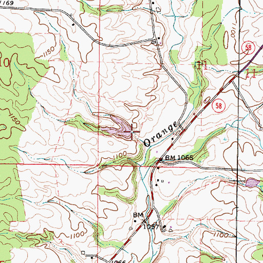 Topographic Map of Slyman Lake Dam, OH