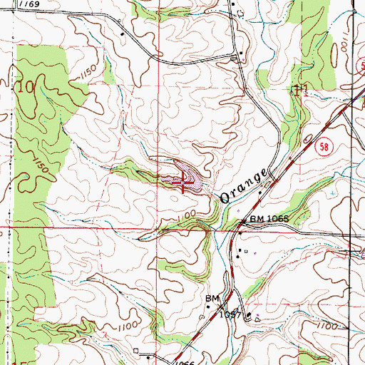 Topographic Map of Slyman Lake, OH