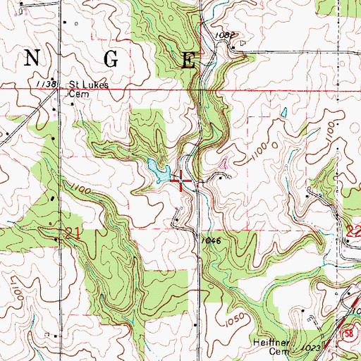Topographic Map of Lance Lake Dam, OH