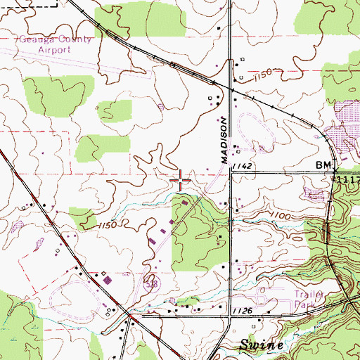 Topographic Map of Larry Peairs Memorial Lake, OH