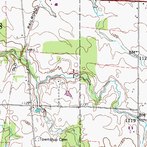 Topographic Map of Rohrs Lake Dam, OH