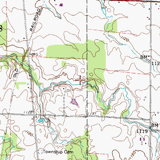 Topographic Map of Rohrs Lake, OH