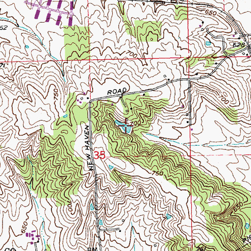 Topographic Map of Dever Pond, OH