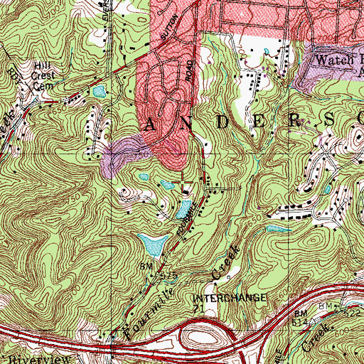 Topographic Map of Fourmile Lake Dam, OH